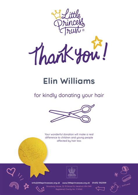 princess trust hair donation form